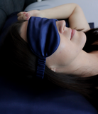 Hedvábná spací maska Dreamwithus premium 22 mm - Námořnická modř