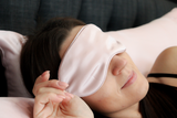 Hedvábná spací maska na oči Dreamwithus premium 22 mm - růžová